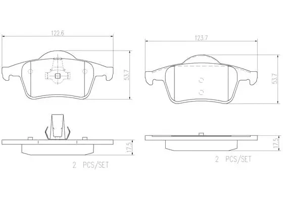 Brake Pad Set, disc brake (P86014N)