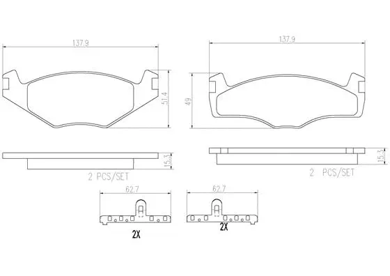 Brake Pad Set, disc brake (P85005N)
