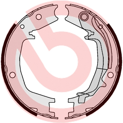 Brake Shoe Set, parking brake (S 30 527)
