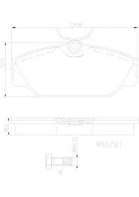 Brake Pad Set, disc brake (P68027N)