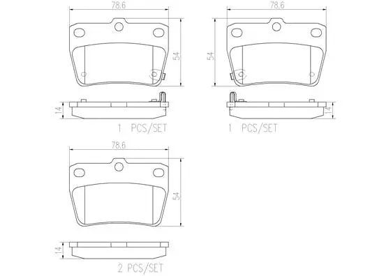 Brake Pad Set, disc brake (P83057N)