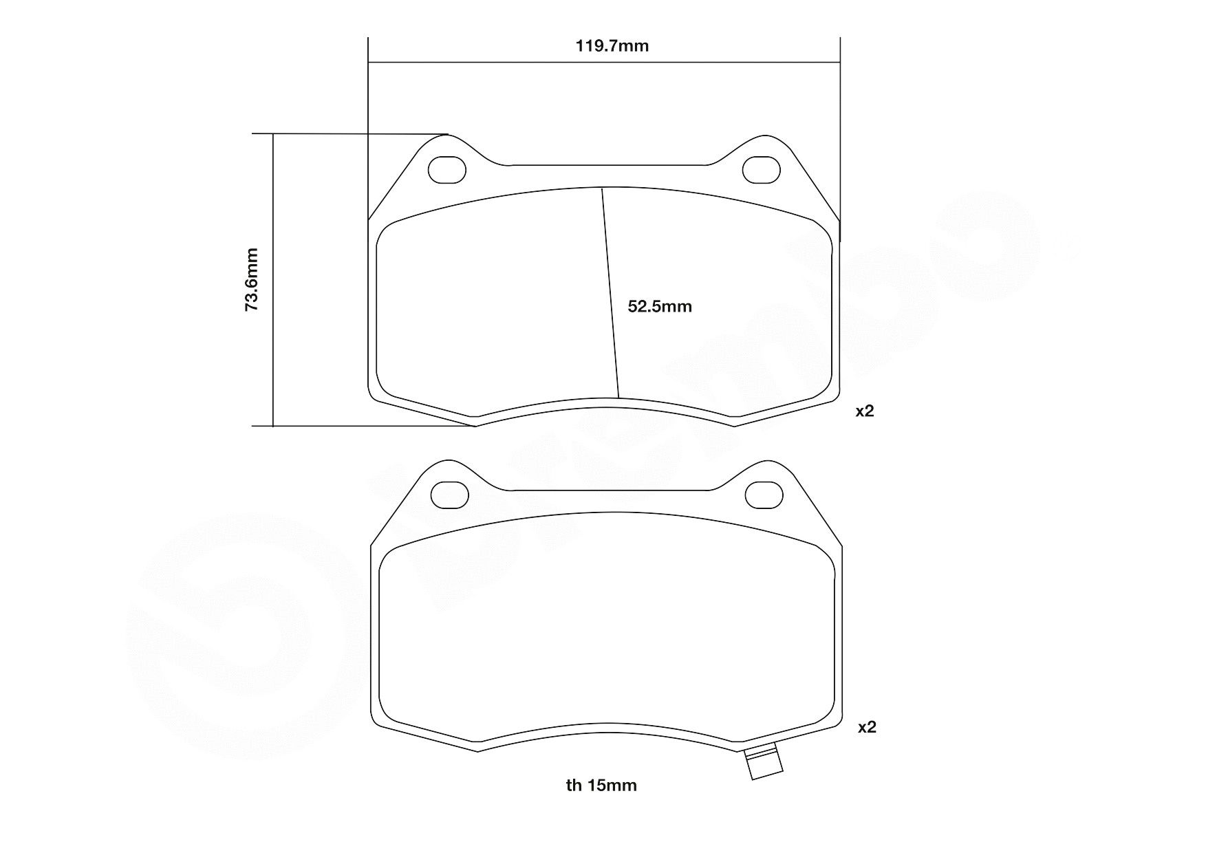 High Performance Brake Pad Set