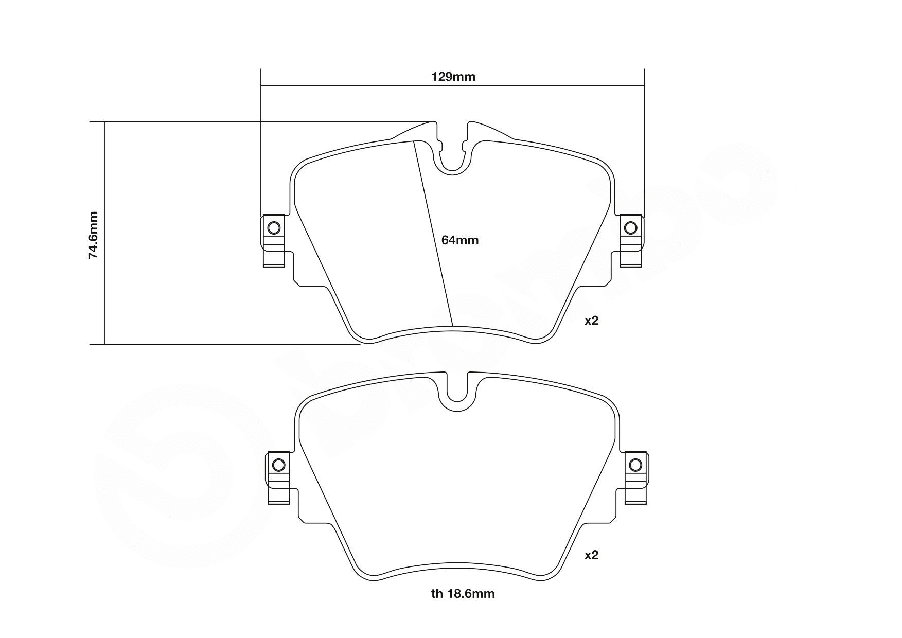 High Performance Brake Pad Set