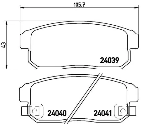 Brake Pad Set, disc brake (P 10 005)