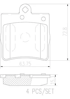 Brake Pad Set, disc brake (P50072N)