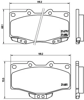 Brake Pad Set, disc brake (P 83 009)