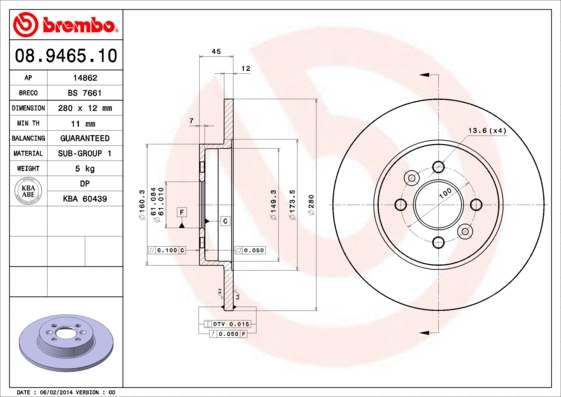 Brake Disc (08.9465.10)