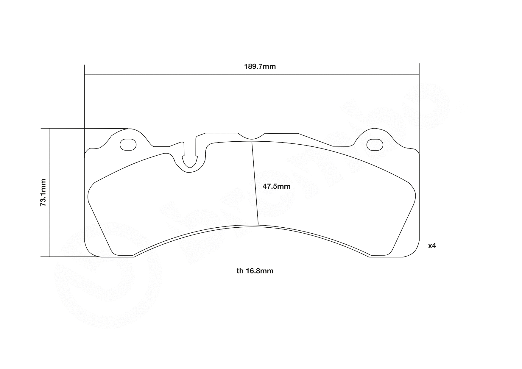 High Performance Brake Pad Set