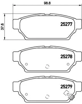 Brake Pad Set, disc brake (P 54 053)