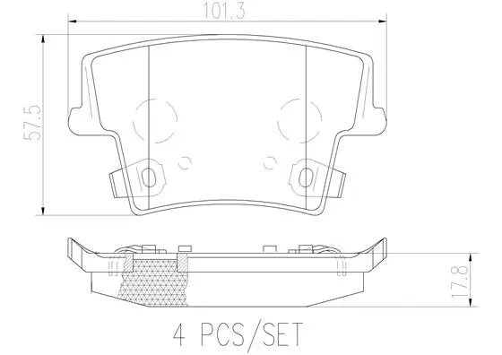 Brake Pad Set, disc brake (P11018N)