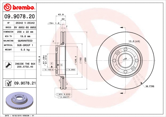 Brake Disc (09.9078.20)