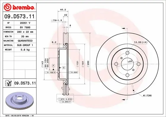 Brake Disc (09.D573.11)
