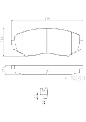 Brake Pad Set, disc brake (P79018N)