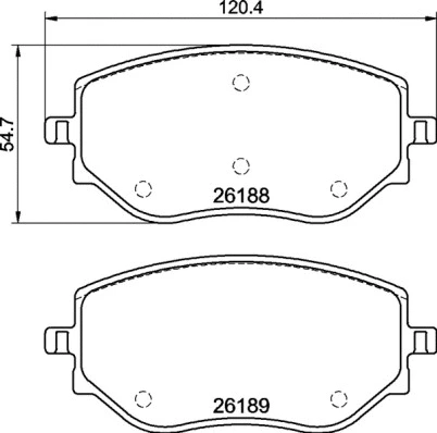 Brake Pad Set, disc brake (P 68 073)