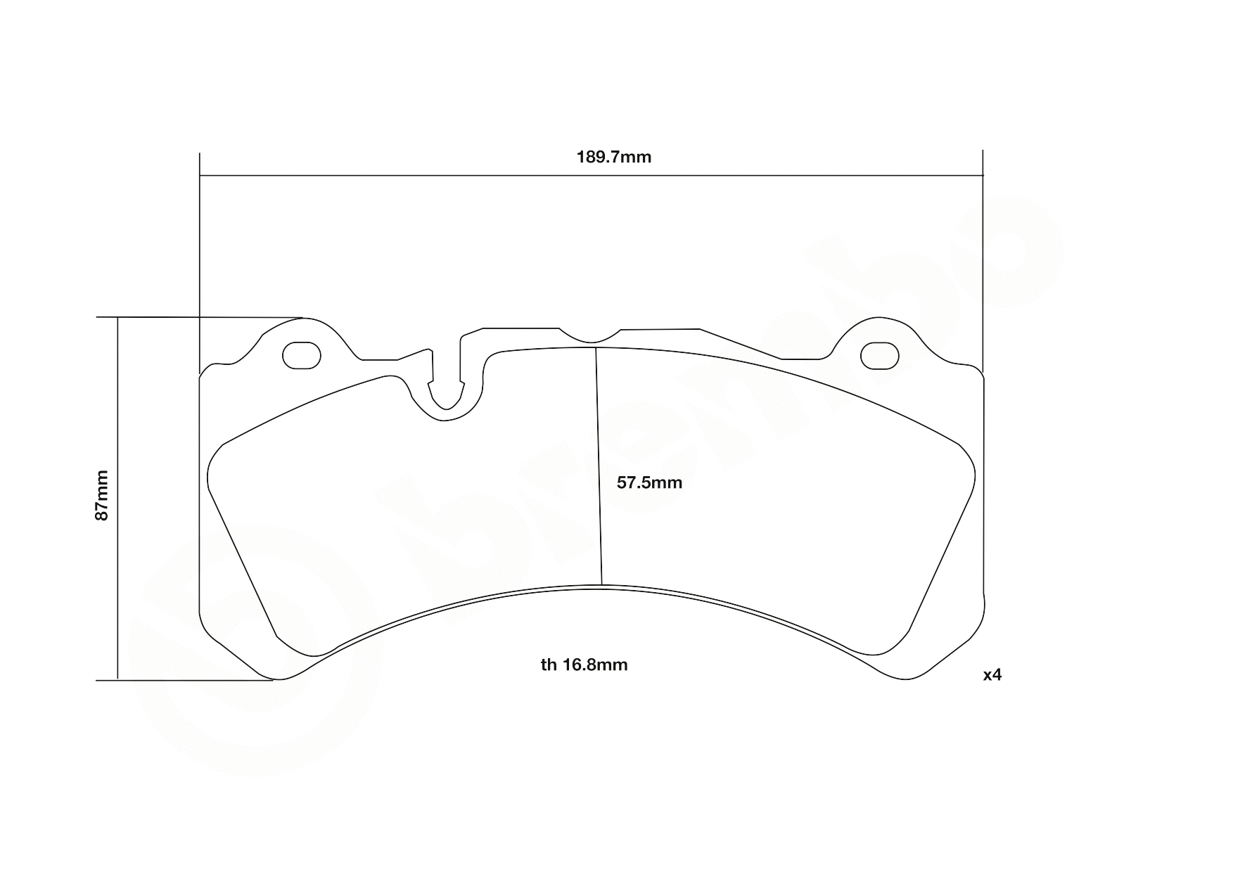 High Performance Brake Pad Set