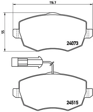 Brake Pad Set, disc brake (P 23 127)