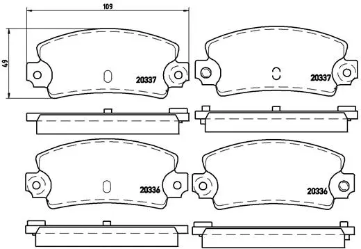 Brake Pad Set, disc brake (P 68 002)