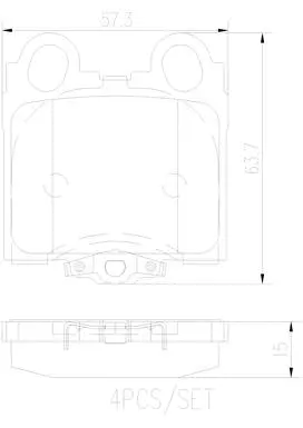 Brake Pad Set, disc brake (P83045N)