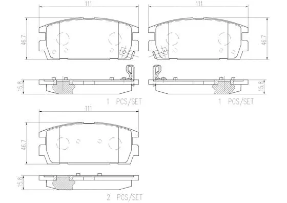 Brake Pad Set, disc brake (P30021N)