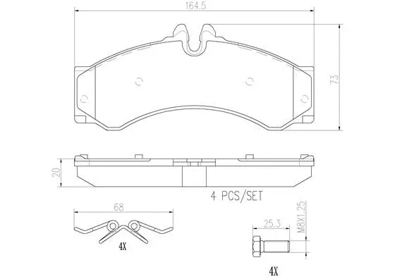Brake Pad Set, disc brake (P50028N)