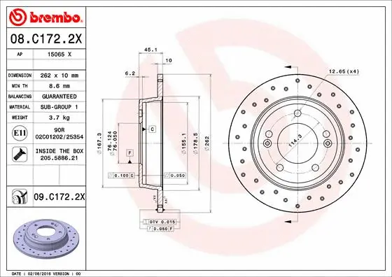 Brake Disc (08.C172.2X)