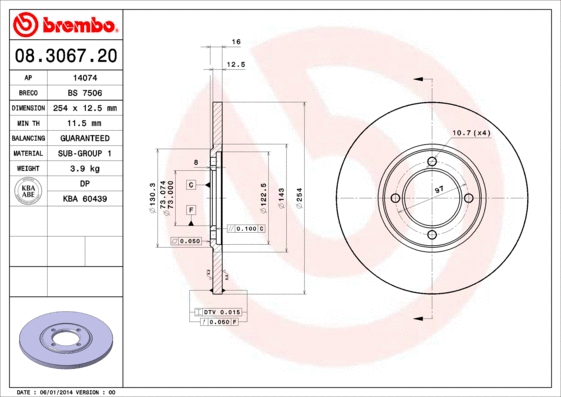 Brake Disc (08.3067.20)