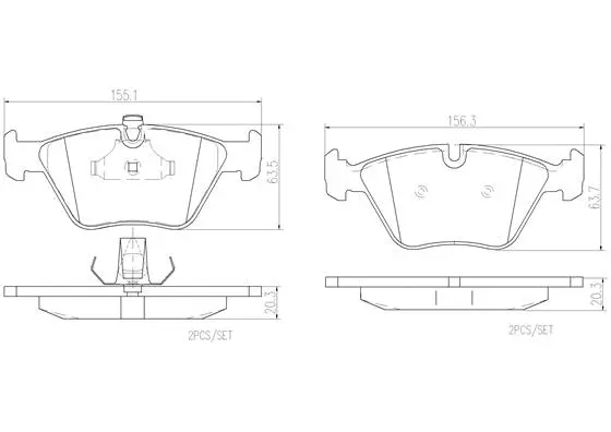 Brake Pad Set, disc brake (P06022N)