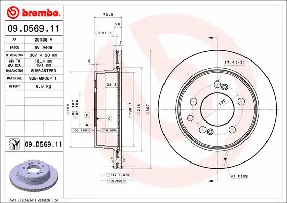 Brake Disc (09.D569.11)
