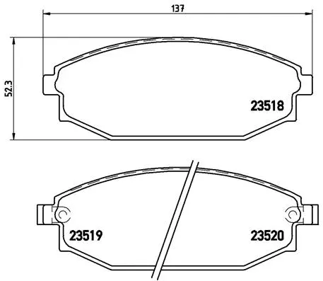 Brake Pad Set, disc brake (P 54 027)