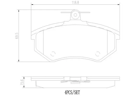 Brake Pad Set, disc brake (P85093N)