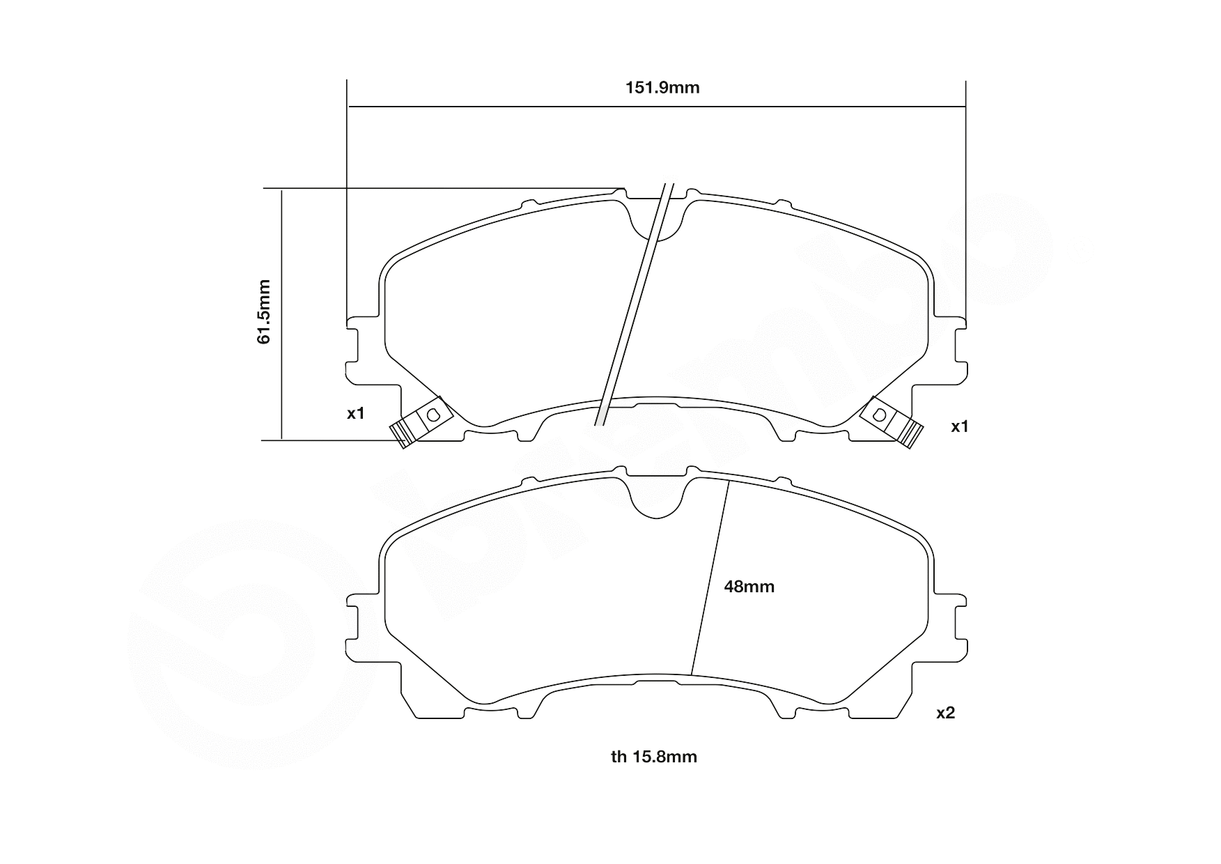 High Performance Brake Pad Set