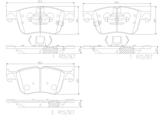 Brake Pad Set, disc brake (P24218N)