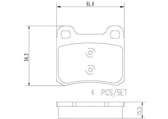 Brake Pad Set, disc brake (P50013N)