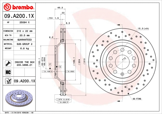 Brake Disc (09.A200.1X)