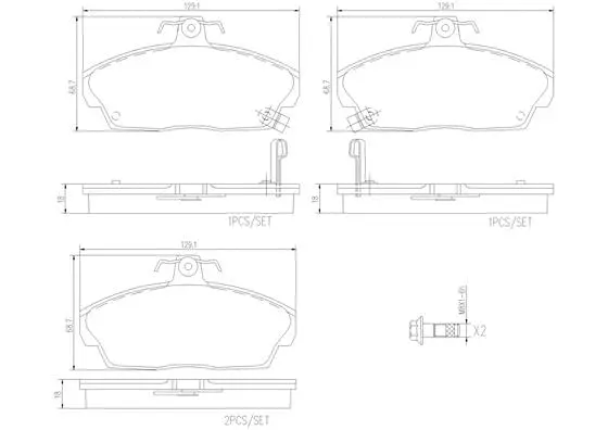 Brake Pad Set, disc brake (P28020N)