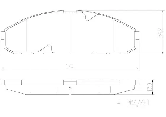 Brake Pad Set, disc brake (P56072N)