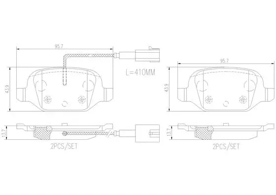Brake Pad Set, disc brake (P23146N)