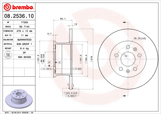 Brake Disc (08.2536.10)