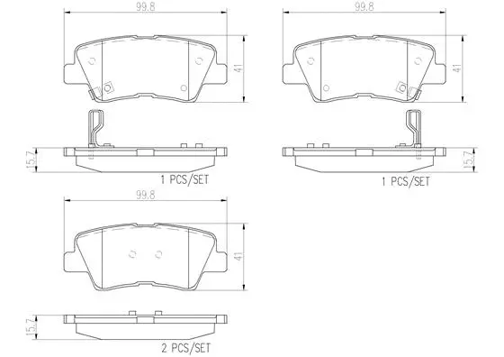 Brake Pad Set, disc brake (P30054N)