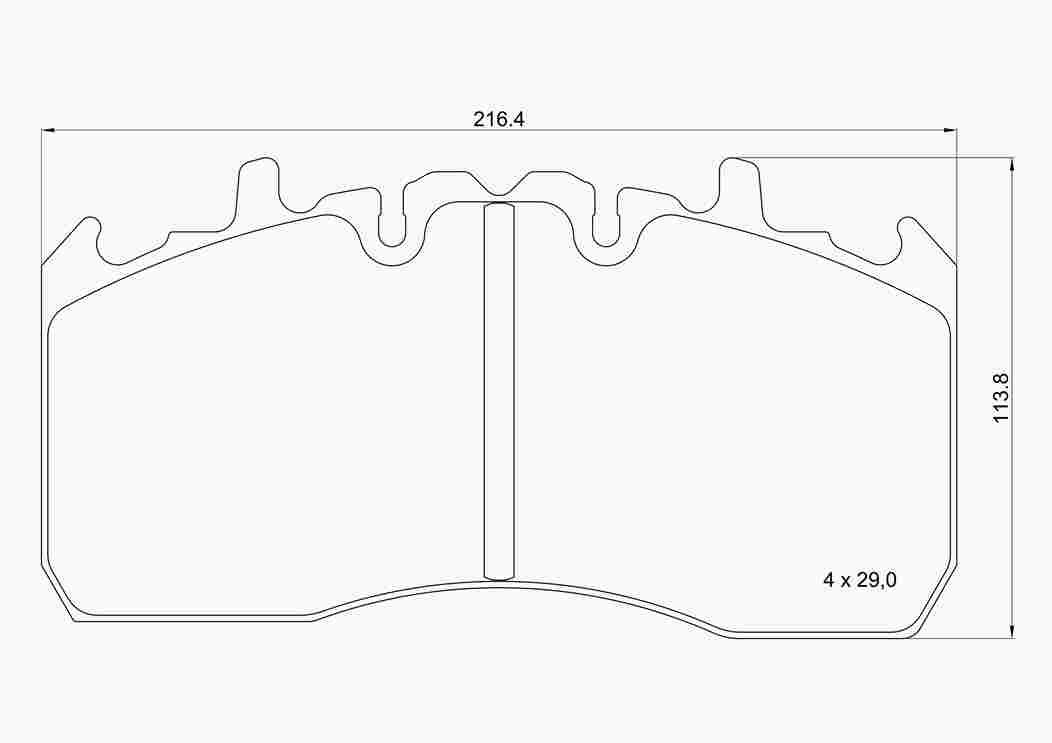 Brake Pad Set, disc brake (P A9 002)