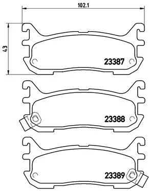 Brake Pad Set, disc brake (P 49 021)