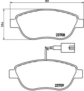Brake Pad Set, disc brake (P 23 137)