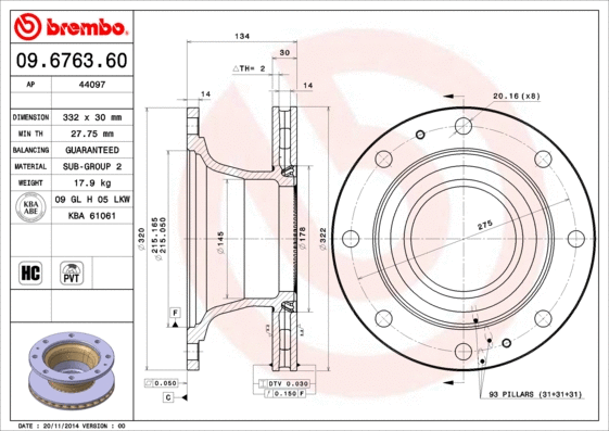Brake Disc (09.6763.60)