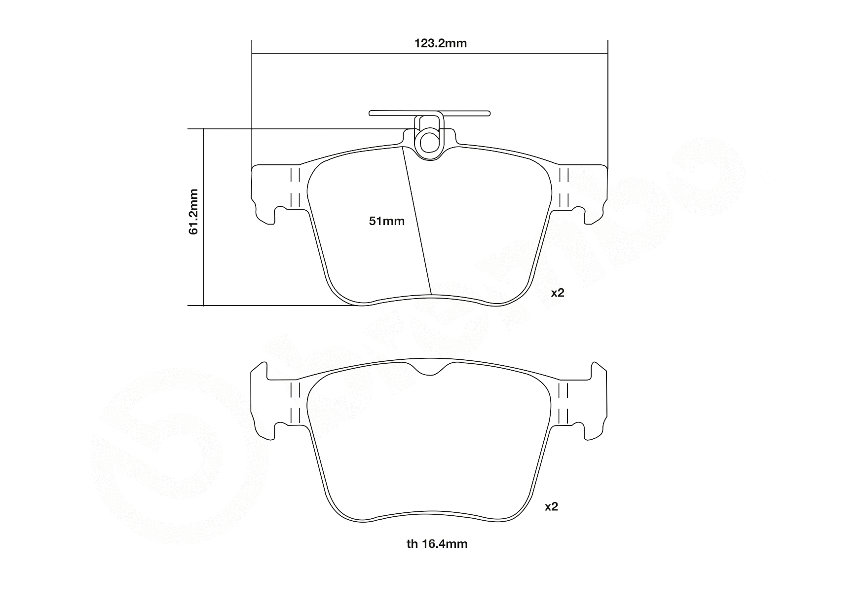 High Performance Brake Pad Set