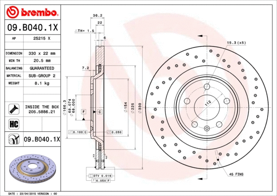 Brake Disc (09.B040.1X)