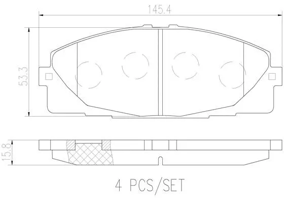 Brake Pad Set, disc brake (P83120N)