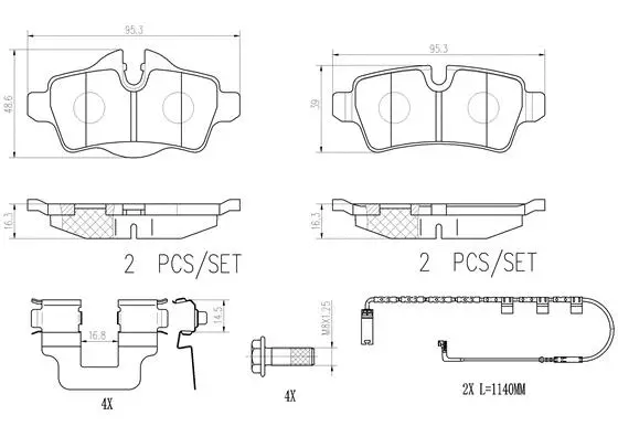Brake Pad Set, disc brake (P06103N)