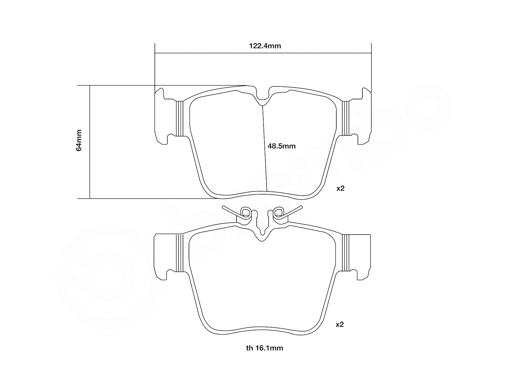 High Performance Brake Pad Set