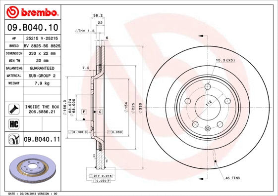 Brake Disc (09.B040.10)