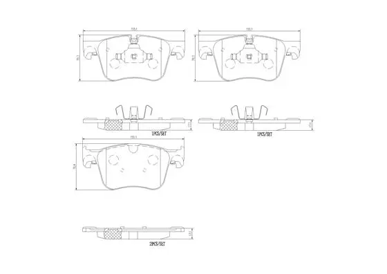 Brake Pad Set, disc brake (P61127N)